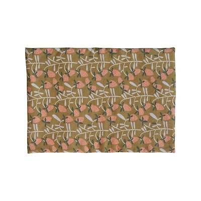 Hello Honey® Strawberry Cotton Dish Drying Mat with Quilted Terry Cloth Insert