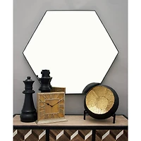 Clear Contemporary Wood Wall Mirror, 35" x 41"