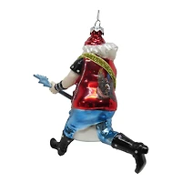 5.25" Rocking Santa Glass Ornament by Ashland®