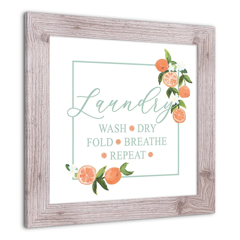 Citrus Laundry 16" x 16" Western White Framed Print