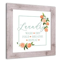 Citrus Laundry 16" x 16" Western White Framed Print