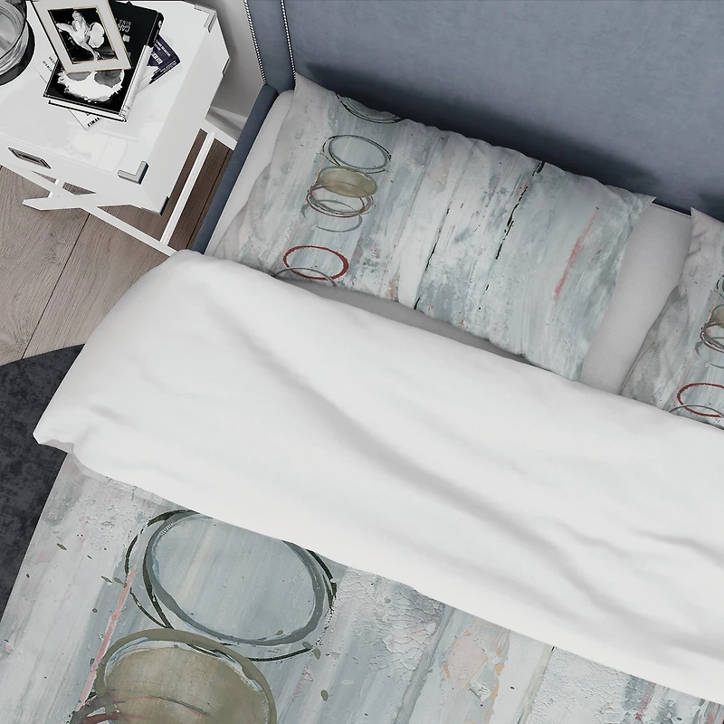 Designart 'Whitewashed Syrah' Geometric Bedding Set