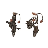 10.25" Black Metal Bike Tabletop Sculptures, 2ct.