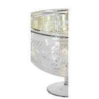 11" Silver Glass Glam Decorative Bowl