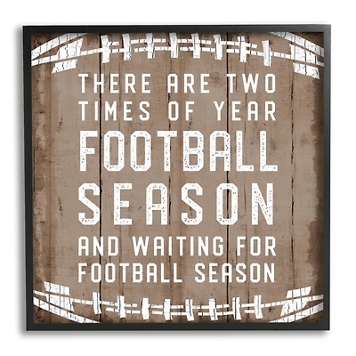 Stupell Industries Time of Year Football Season Rustic Sports Phrase Framed Wall Art