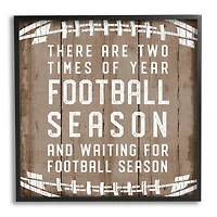 Stupell Industries Time of Year Football Season Rustic Sports Phrase Framed Wall Art