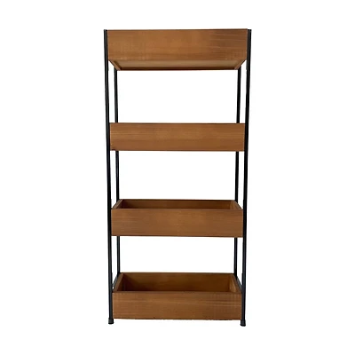 25.25" Natural Wood 4-Tier Shelf by Ashland®