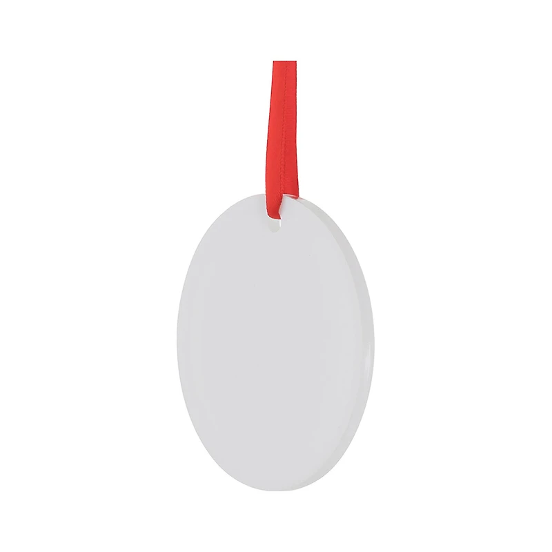 Craft Express 3" White Acrylic Sublimation Ornaments, 25ct.