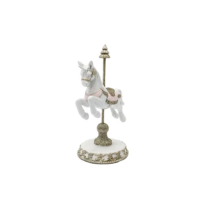 7.75" White & Gold Carousel Unicorn Tabletop Décor by Ashland®