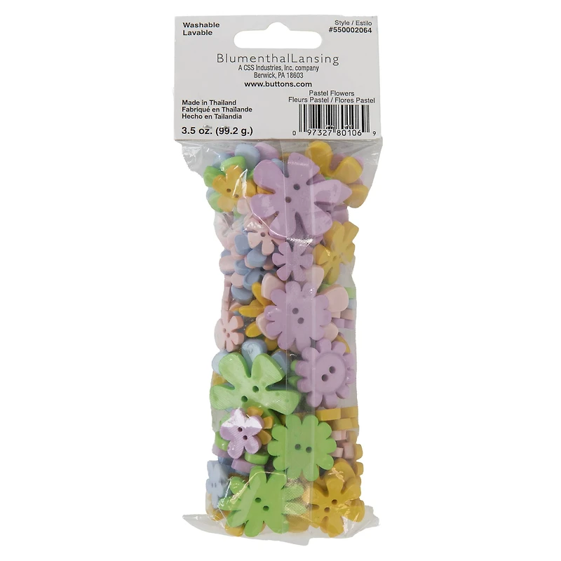Favorite Findings™ Pastel Flower Button Mix