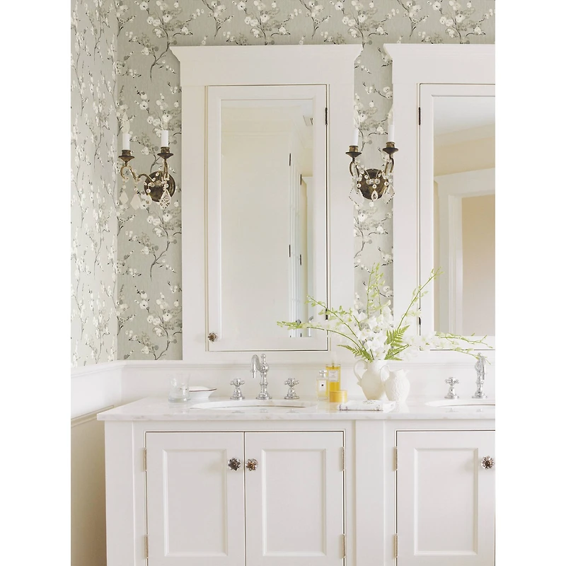 NuWallpaper Gray Mirei Peel & Stick Wallpaper