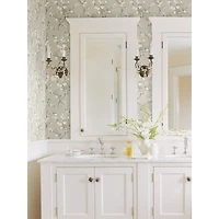 NuWallpaper Gray Mirei Peel & Stick Wallpaper