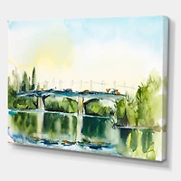 Designart - Landscape With Old Bridge In The Countryside