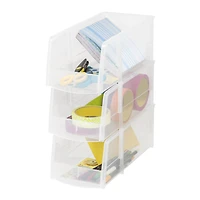 IRIS Large Clear Plastic Stacking Bin