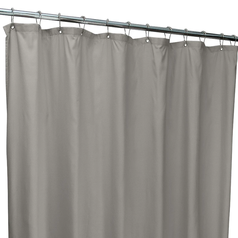 Bath Bliss Heather Gray Microfiber Soft Touch Shower Diamond Design Curtain Liner