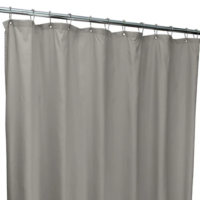 Bath Bliss Heather Gray Microfiber Soft Touch Shower Diamond Design Curtain Liner