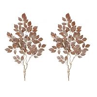 Glittered Velvet Leaf Sprays, 2ct.