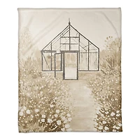 Modern Greenhouse Coral Fleece Blanket
