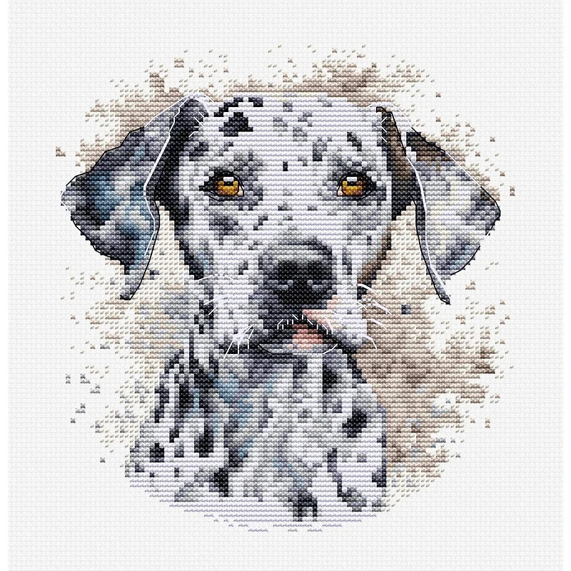 Luca-S Dalmatian Counted Cross Stitch Kit with Display Hoop