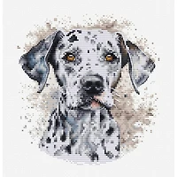 Luca-S Dalmatian Counted Cross Stitch Kit with Display Hoop
