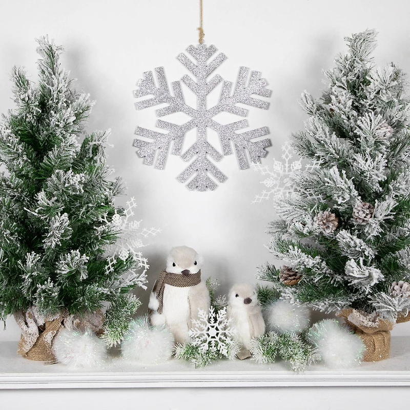 8" Ivory Sisal Penguin Christmas Figure