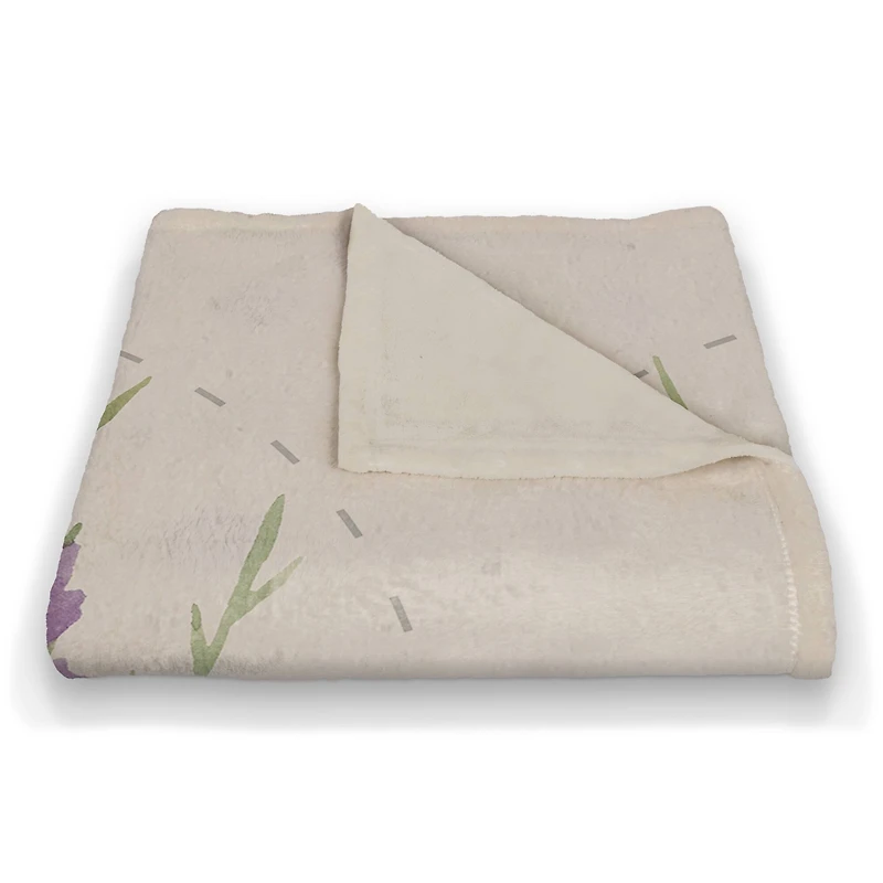 Bee Kind Lavender Fleece Throw