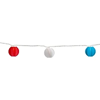 10ct. Red, White & Blue 4th of July Paper Lantern Lights