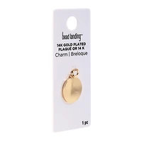 14K Gold Plated Disc Charm by Bead Landing™