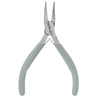 John Bead 4.75" Multi Purpose Classic Slim Stainless Steel Bent Nose Jewelry Pliers