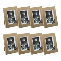 8 Pack: Champagne 4"x 6" Gallery Frame with Double Mat by Studio Décor®