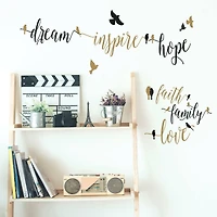 RoomMates Inspirational Words With Birds Peel & Stick Wall Decals
