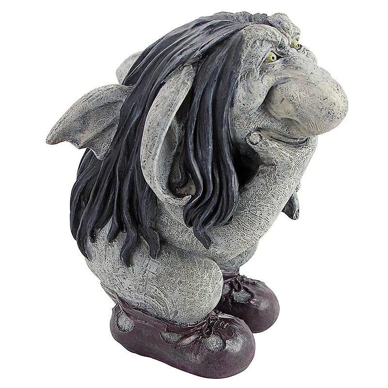 Design Toscano Pondering Sylvester, the Cynical Gnome Troll Statue