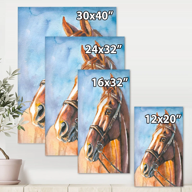 Designart - Portrait of A Brown Horse