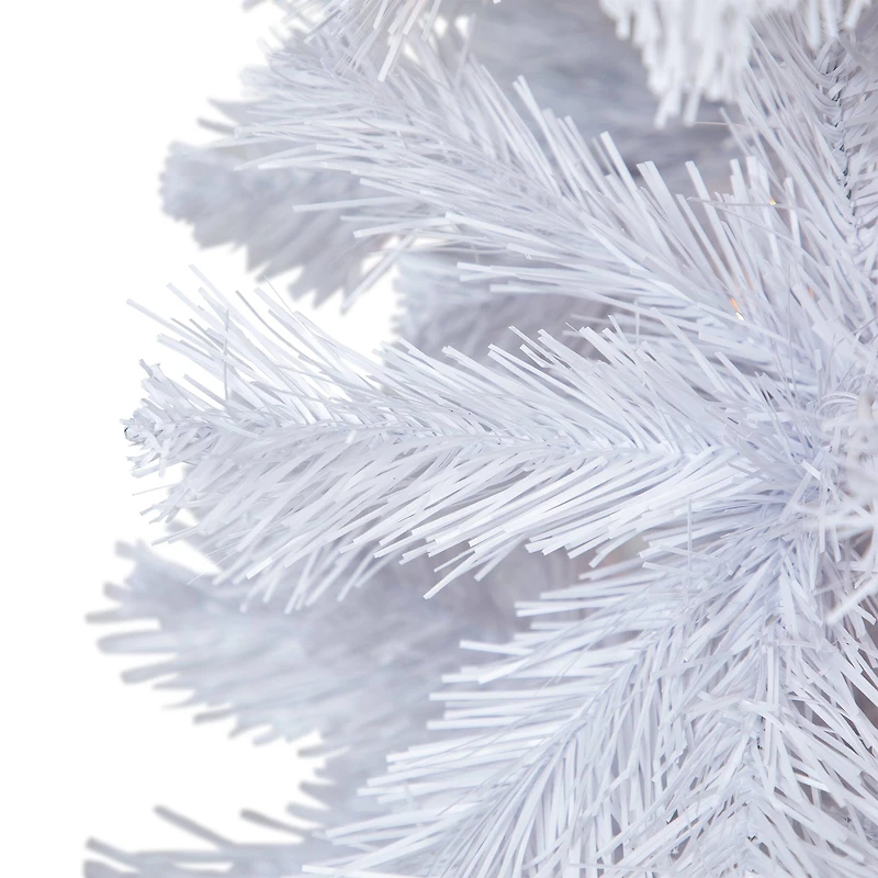 6.5ft. Pre-Lit White Winston Pine Artificial Christmas Tree, Clear Lights