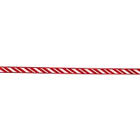 3/8" x 30ft. Red & White Diagonal Stripes Metallic Ribbon by Celebrate It®