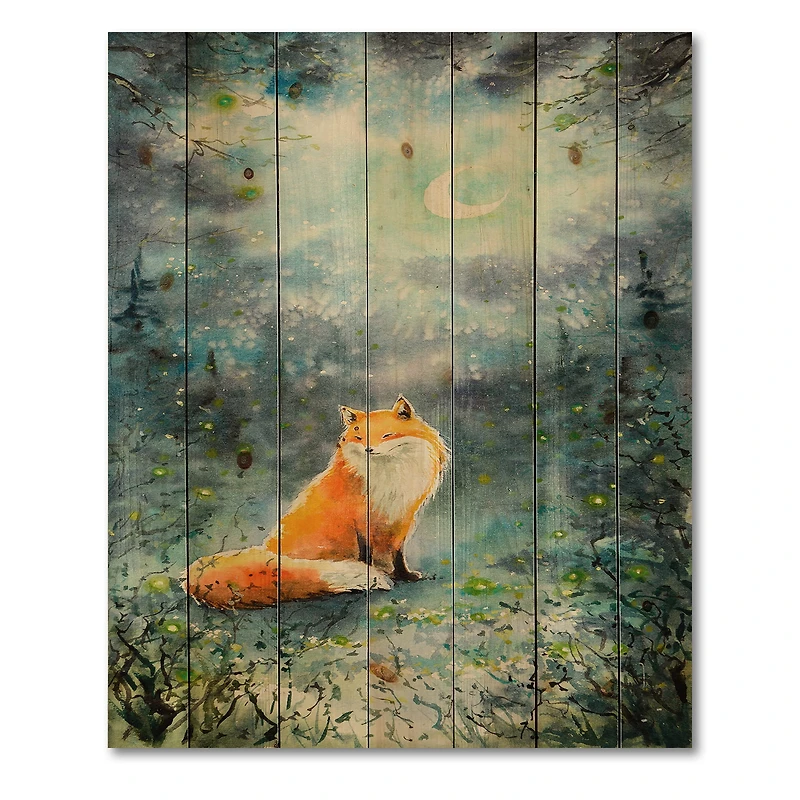 Designart - Fox Over A Night Sky