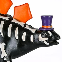 12" Halloween Black Dinosaur Tabletop Décor