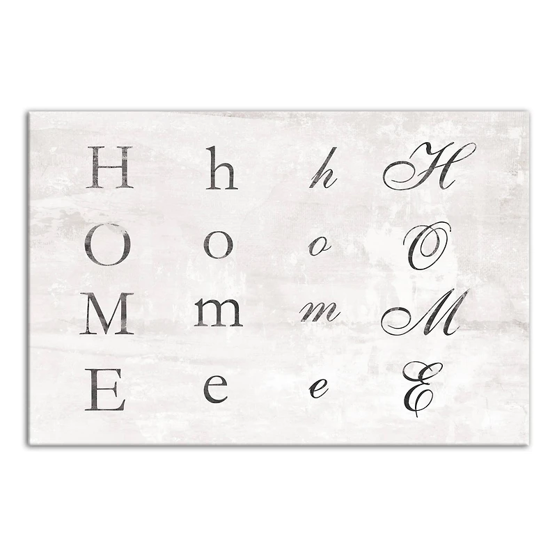 Distressed Home Sign 20" x 30" Canvas Wall Art