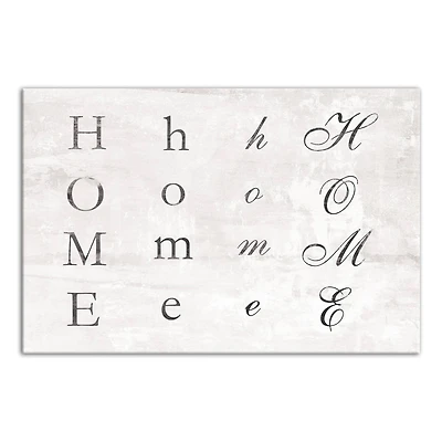 Distressed Home Sign 20" x 30" Canvas Wall Art