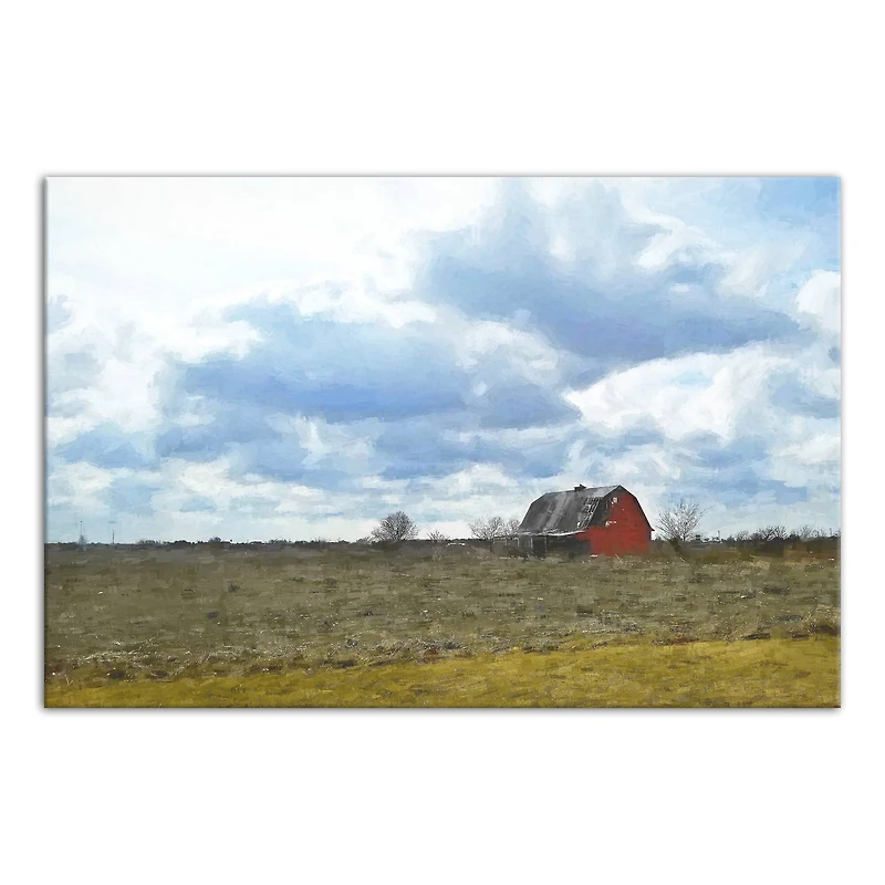 Blue Skies Barn 16" x 24" Canvas Wall Art