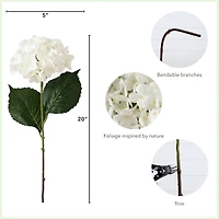 20" Hydrangea Flower Stems