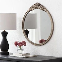 Habitat Alaric 21.5" Pewter Rosette Framed Mirror