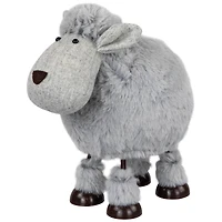 7.5" Gray Bouncing Sheep Plush Easter Figure