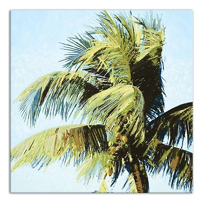 Palm In The Wind 24" x 24" Canvas Wall Art