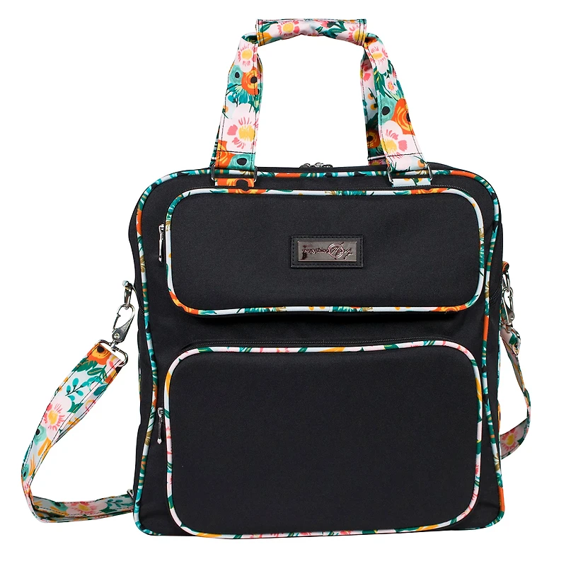 Everything Mary Black & Floral Deluxe Scrapbook Carrying Case