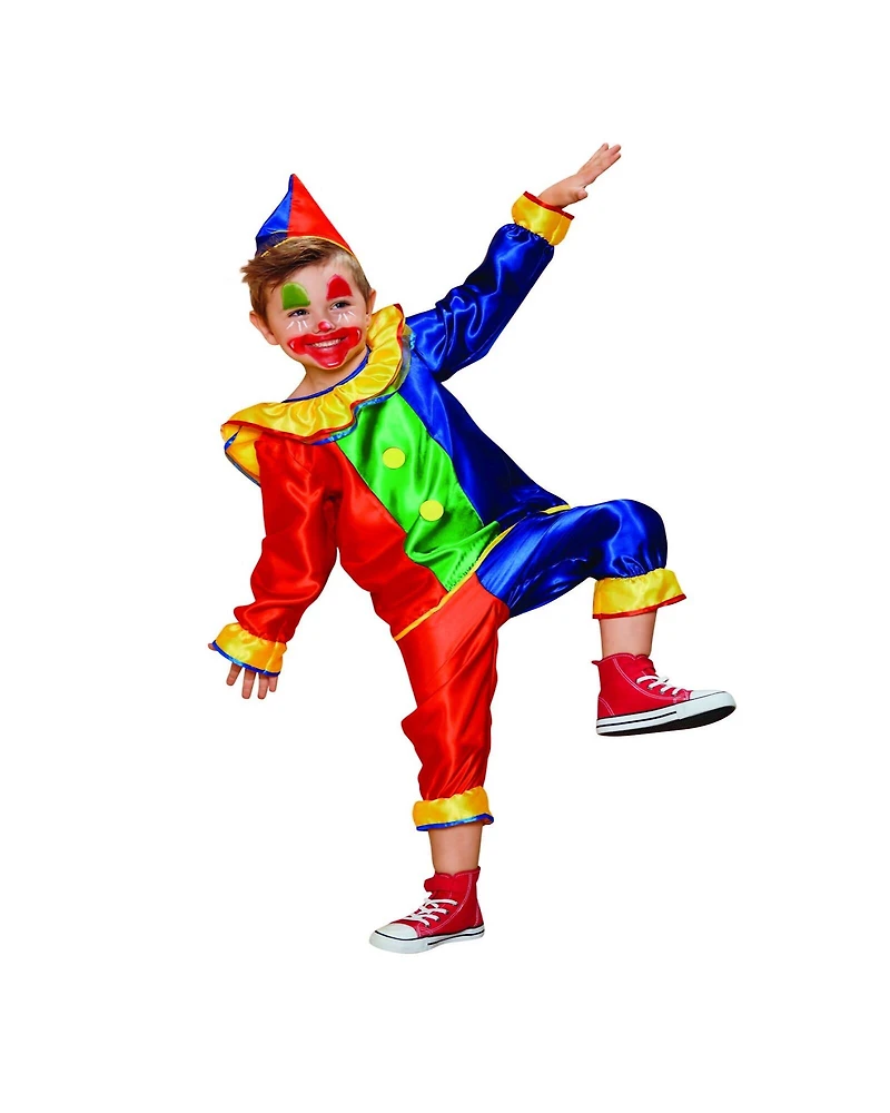 Medium Blue & Red Clown Suit Child Costume