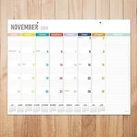 TF Publishing 2024-2025 Large Rainbow Blocks Desk Pad Calendar