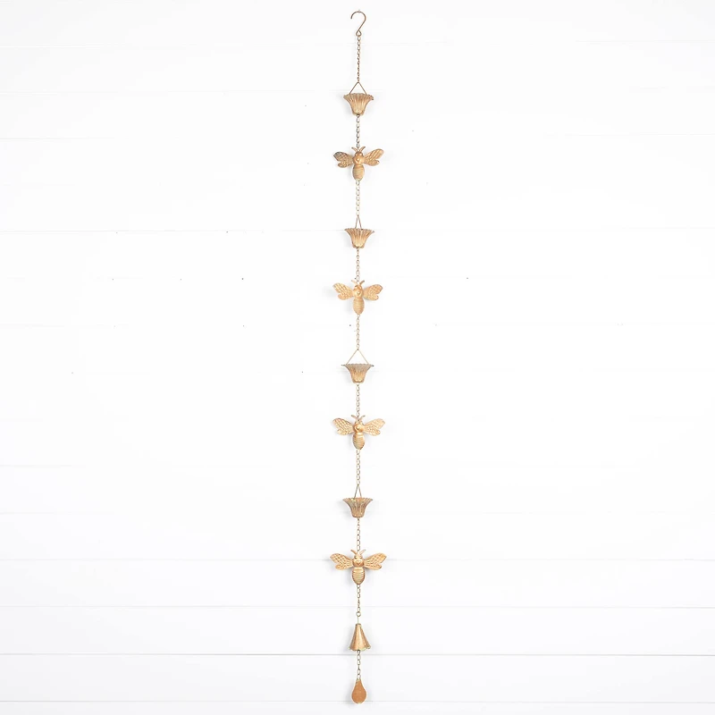 66.5" Iron Bumblebee Rain Chain