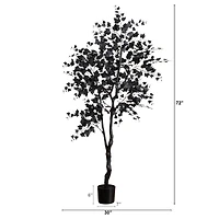 6ft. Artificial Halloween Black Maple Tree