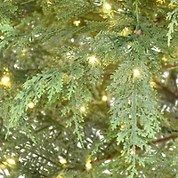 7.5ft. Pre-Lit Cypress Artificial Christmas Tree, Warm White LED Lights